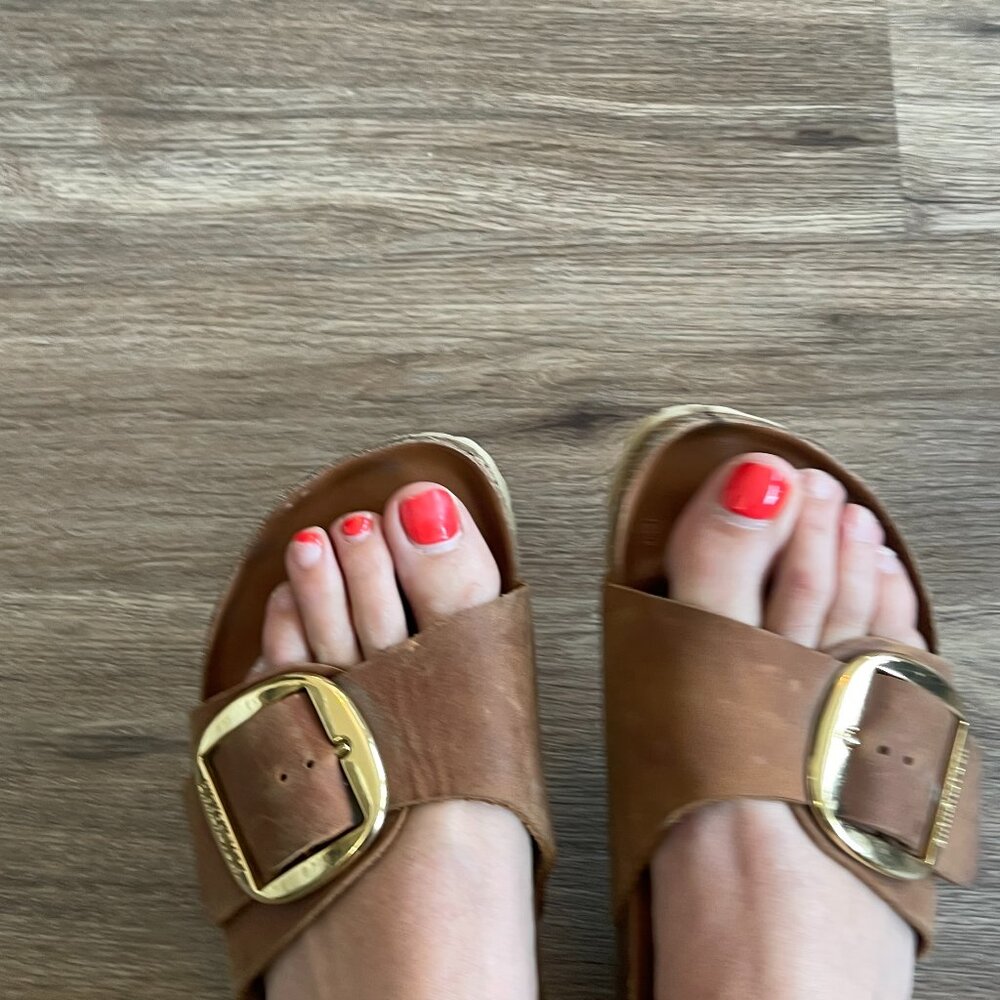 Birkenstock Madrid Big Buckle - Cognac color size 41